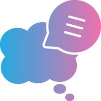 Chat Bubbles Bold Outline Badge vector