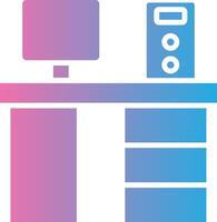 Computer Desk Clean Digital Design vector