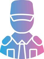 Security Man Simplified Line Mark vector