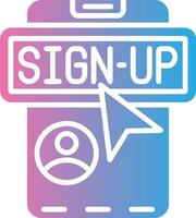 Signup UX Focused Shape vector