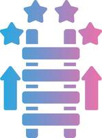 Ladder Shadowed Flat Design vector