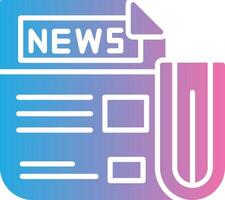 Newspaper Handcrafted UI Symbol vector
