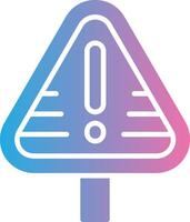 Warning Iconic Line Form vector