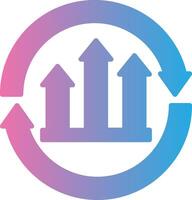 Continuous Improvement Geometric Style Badge vector