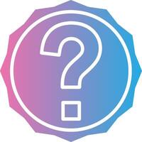 Question High Contrast Badge vector