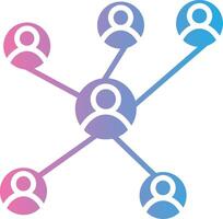 Social Network Color Stroke Symbol vector