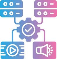 Digital Asset Management Thin Graphic Shape vector