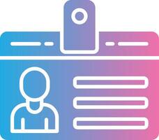 Identification Card Bold Outline Badge vector