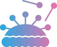 Pin Cushion Color Block Badge vector
