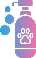 Pet Shampoo Gradient Color Form vector