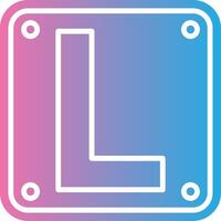 Letter L Flat UI Form vector