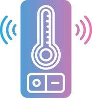 Temperature Sensor Color Block Badge vector