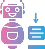 Bot Gradient Themed Symbol vector