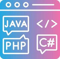 Coding Language Neon UI Symbol vector