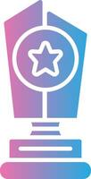 Trophy Star 3D Interface Shape vector