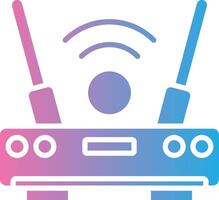 Wifi Router Solid Fill Symbol vector