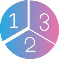 Pie Chart Elegant Shape Symbol vector