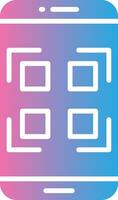 Qr Code Iconic Line Form vector
