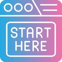 Start Here Minimal Art Object vector