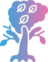 Tree Iconic Line Form vector