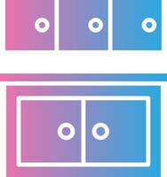Cabinet Stylized Flat Drawing vector