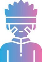 Native Indian Modern Interface Badge vector