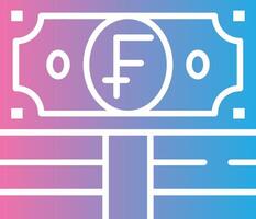 Swiss Franc Minimal UI Element vector