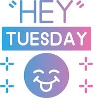 Tuesday Thin Graphic Shape vector