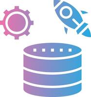 Database Gradient Themed Symbol vector