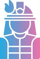 Fireman Digital Tech Element vector