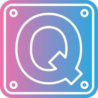 Letter Q Outlined Frame Object vector