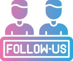 Follow Us Illustrated Concept Graphic vector