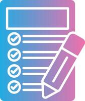 List Bold Outline Badge vector
