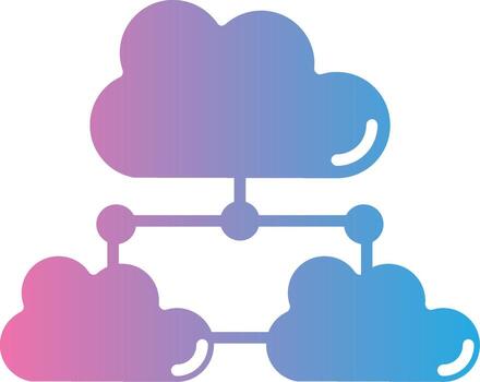 Cloud Network Flat UI Form vector
