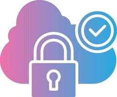 Data Protection Gradient Color Form vector