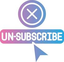 Unsubscribe Thin Graphic Shape vector