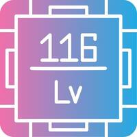 Livermorium Solid Fill Symbol vector