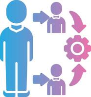Team Management Shadowed Flat Design vector
