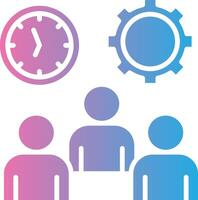Work Time Crisp Outline Artwork vector
