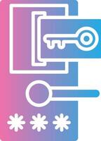 Door Lock Clean Sketch Form vector