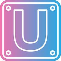 Letter U Bright Tone Visual vector