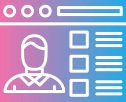 Online Registration Gradient Color Form vector