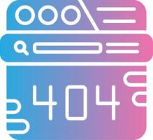 404 Error Modern Color Symbol vector
