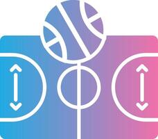 Basketball Court Custom Line Element vector