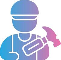 Carpenter Pixel Style Badge vector