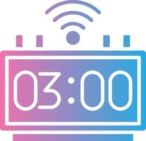 Digital Clock Digital Outline Piece vector