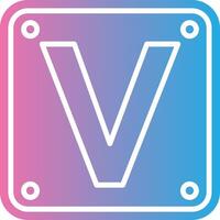 Letter V Gradient Style Element vector