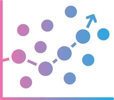 Regression Analysis Bold Outline Badge vector