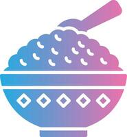 Rice Bowl Solid Fill Symbol vector