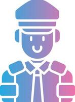 Police Thin Line Element vector